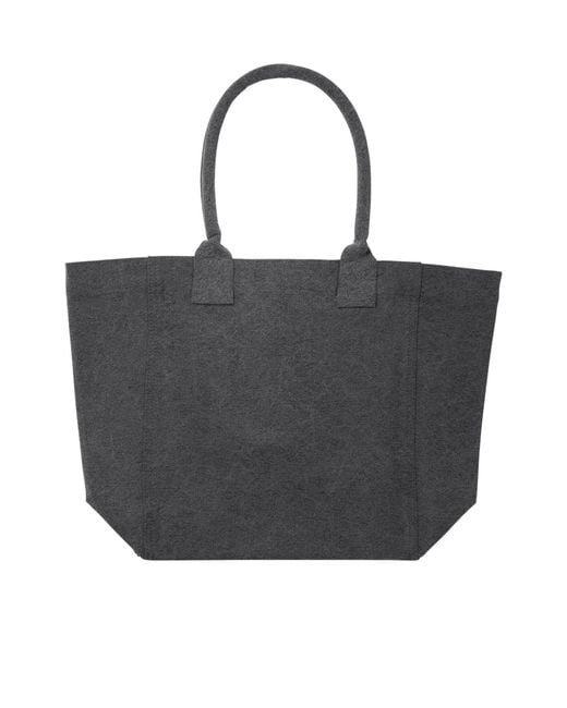 Isabel Marant Black Yenky Logo Embroidered Tote Bag