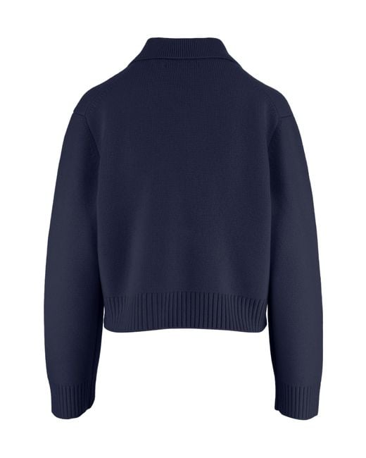 arch4 Blue Double-Breasted Knitted Jacket