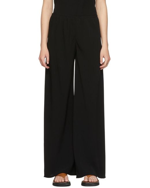 The Row Black Gala Wide-Leg Trousers