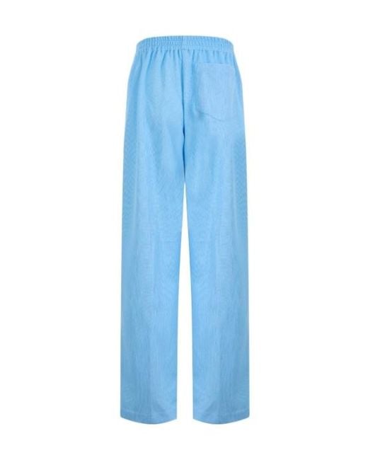 Alexander Wang Blue Logo-Stripe Track Pants
