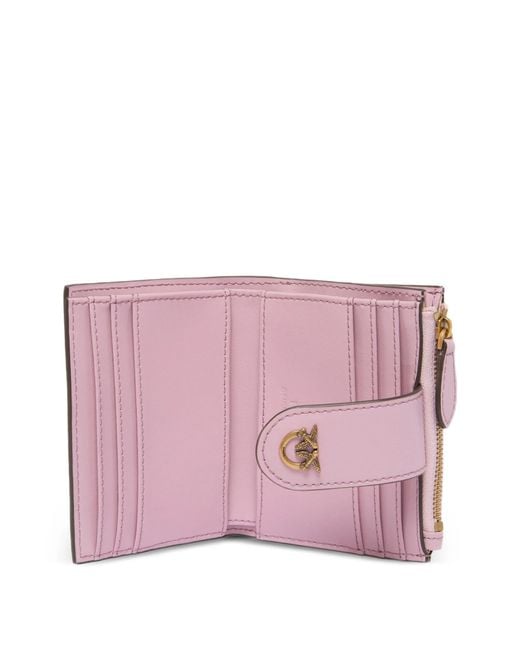 Pinko Pink Logo Plaque Bi-Fold Wallet