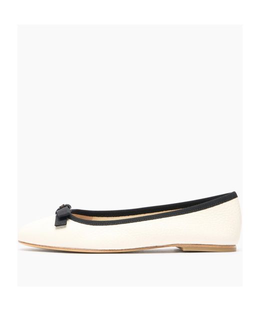 Casadei Natural Leather Ballet Flats