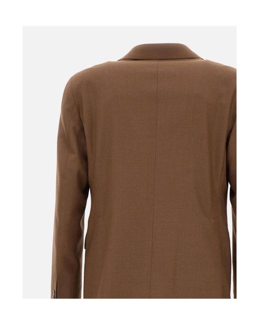 Tagliatore Brown Single-Breasted Tailored Suit for men