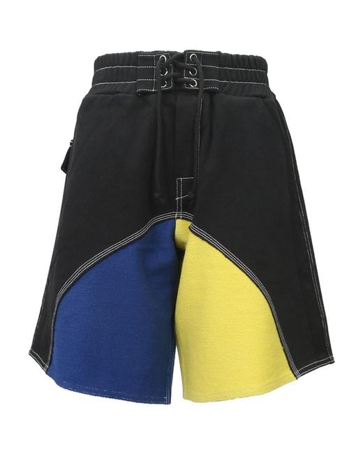 we11done Multicolor Spliced Design Shorts