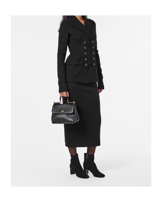 Dolce & Gabbana Black Structured Single-Breasted Blazer