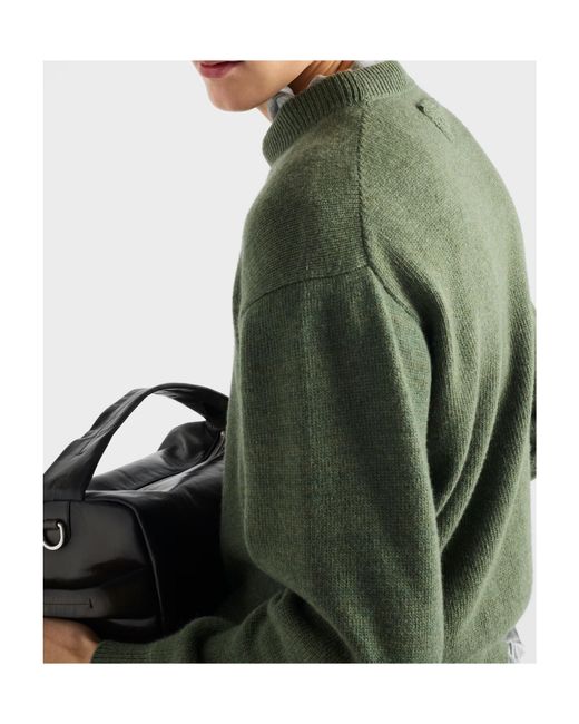 Prada Green Long-Sleeved Crewneck Jumper for men