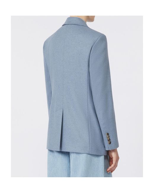 Max Mara Blue Single-Breasted Blazer