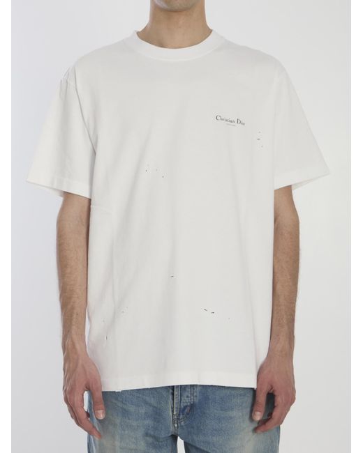 Dior White Short-Sleeved T-Shirt for men
