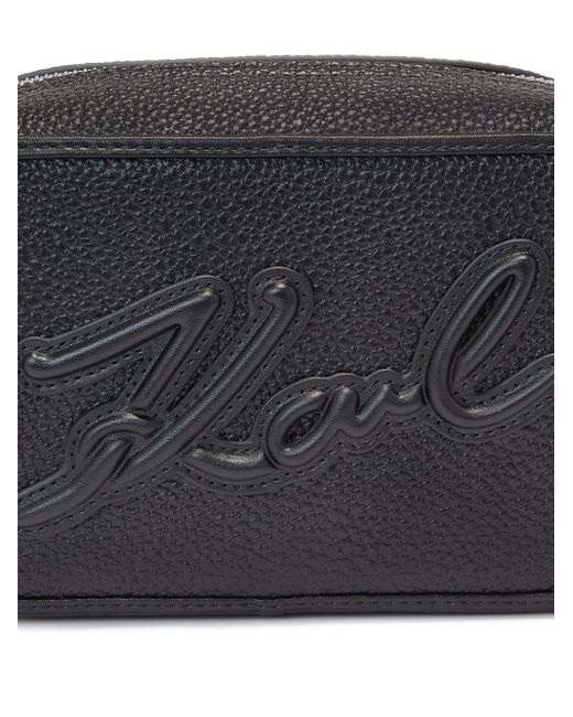 Karl Lagerfeld Black K/Skuare Grainy Camera Bag
