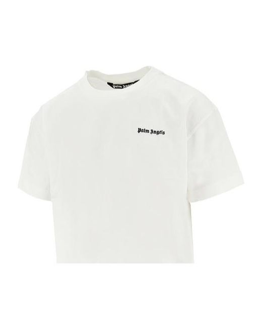 Palm Angels White Logo Embroidered Three Packs Of T-Shirts for men