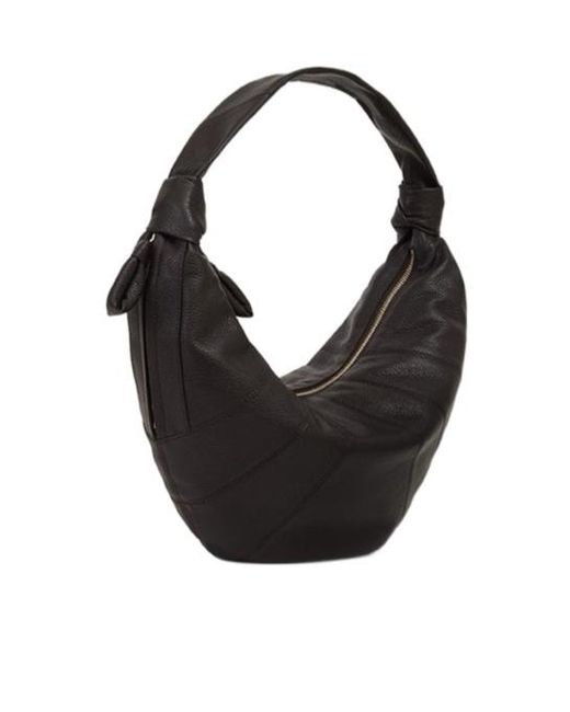 Lemaire Black Fortune Croissant Leather Shoulder Bag