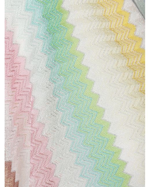 Missoni White Striped Short Caftan Cover-Up