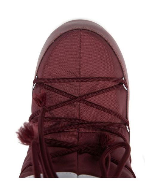 Moon Boot Red Logo Lace-Up Boot