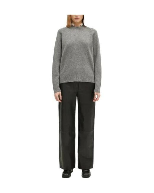 Undercover Gray Raglan-Sleeve Button-Detail Jumper