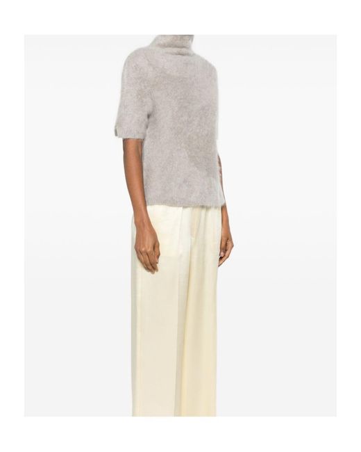 Soft Goat White Turtleneck Cashmere Sweater