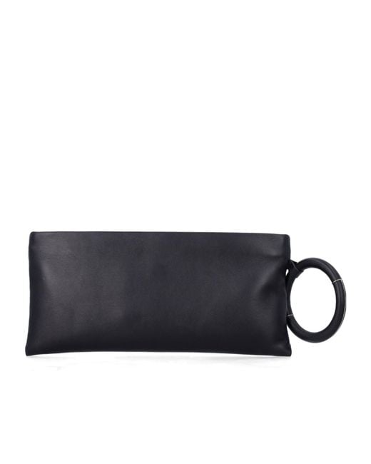 Tom Ford Black Logo Printed Zipped Clutch Bag