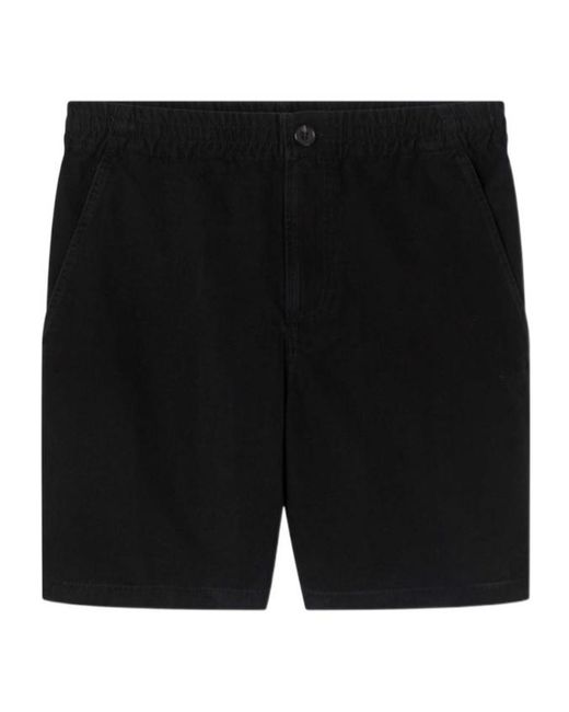 A.P.C. Black Norris Elastic-Waist Bermuda Shorts for men