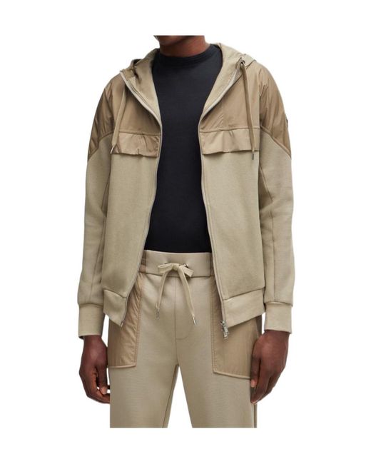Boss Natural Steele Full Zip Fleece Jacket for men