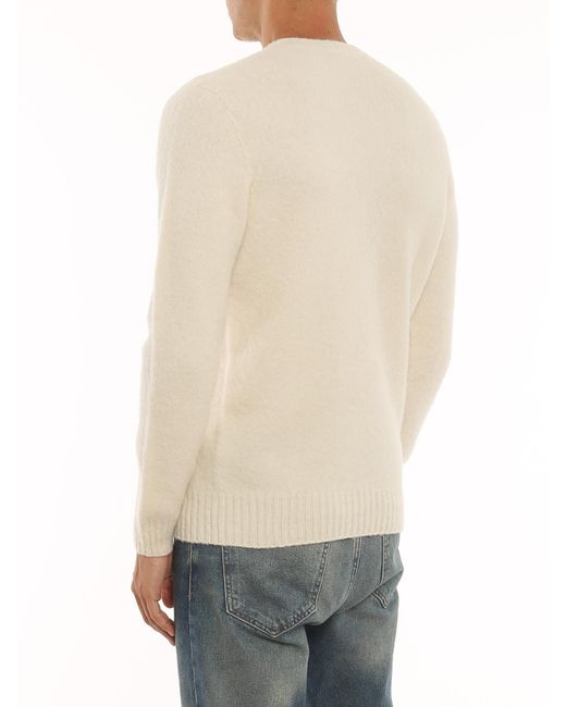 Drumohr Natural Crew Neck Knit Sweater for men
