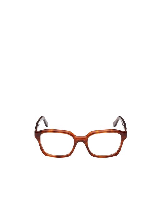 Moncler White Eyewear Square Frame Glasses for men