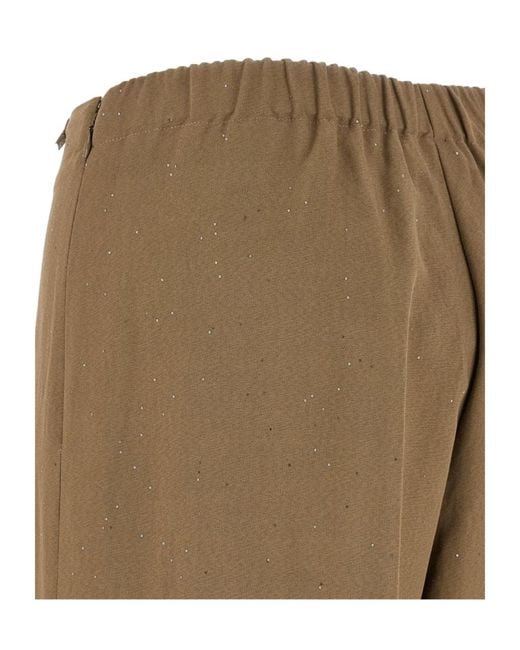 Herno Natural Micro Sequin Wide Leg Pants