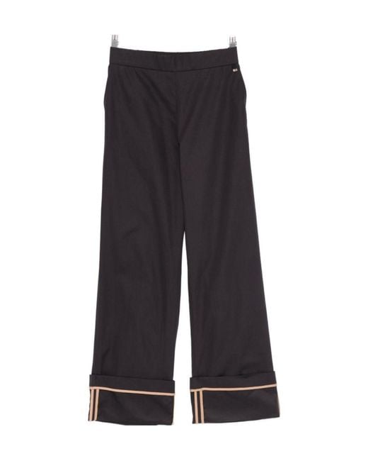 Herno Black Elasticated Waistband Trousers