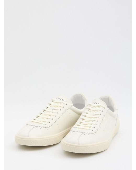 Céline White Round Toe Low-Top Casual Shoes for men