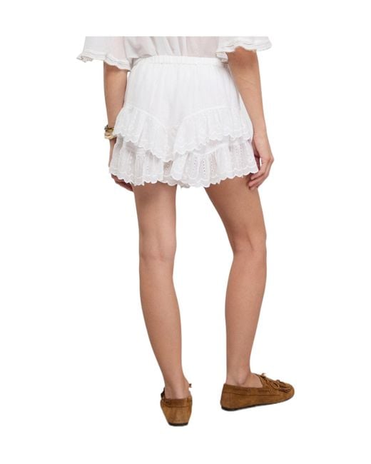Isabel Marant White Isabel Marant Étoile Jocadia Ruffled Shorts