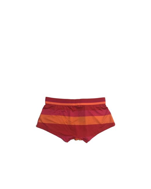 Emporio Armani Red Striped Logo Panties