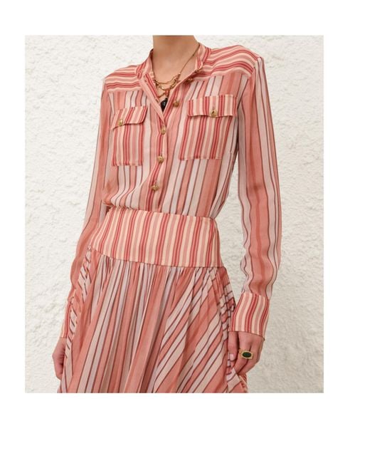 Zimmermann Pink Long-Sleeved Shirt