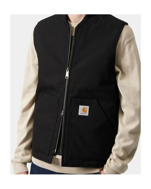 Carhartt Black Zip-Front Pocket Vest for men