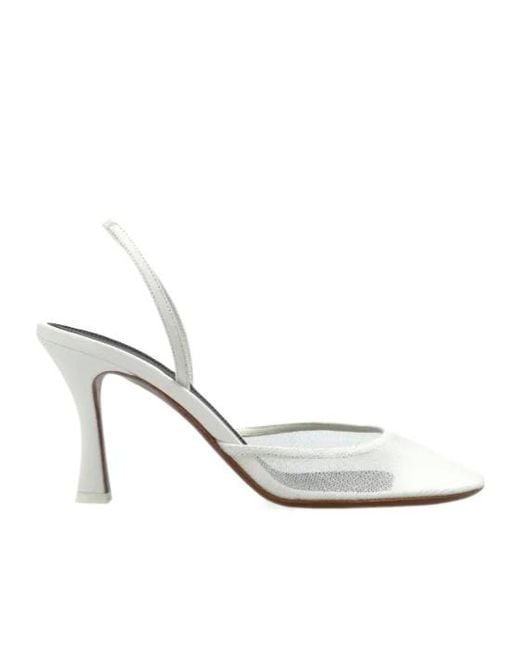 Neous White Slingback Pumps