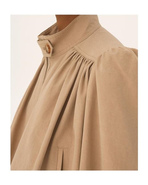 Chloé Natural Boule Gathered Jacket