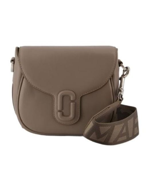 Marc Jacobs Brown The Covered J Marc Saddle Bag