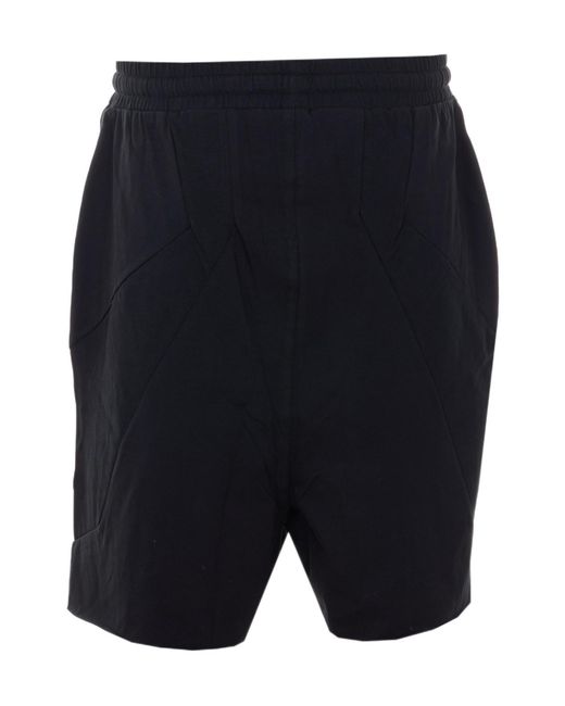 Thom Krom Blue Elastic Waist Drawstring Shorts for men