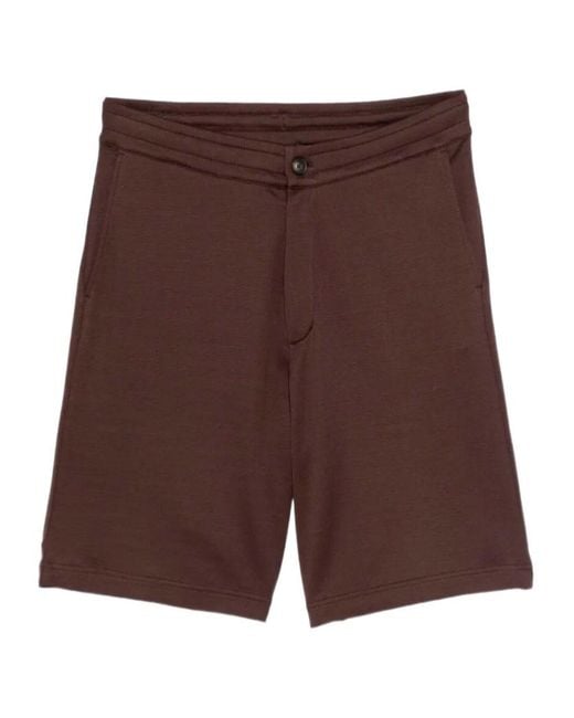 Herno Purple Logo Plaque Bermuda Shorts for men