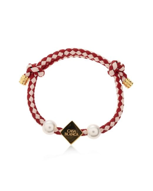 Casablanca Pink Logo Bracelet for men