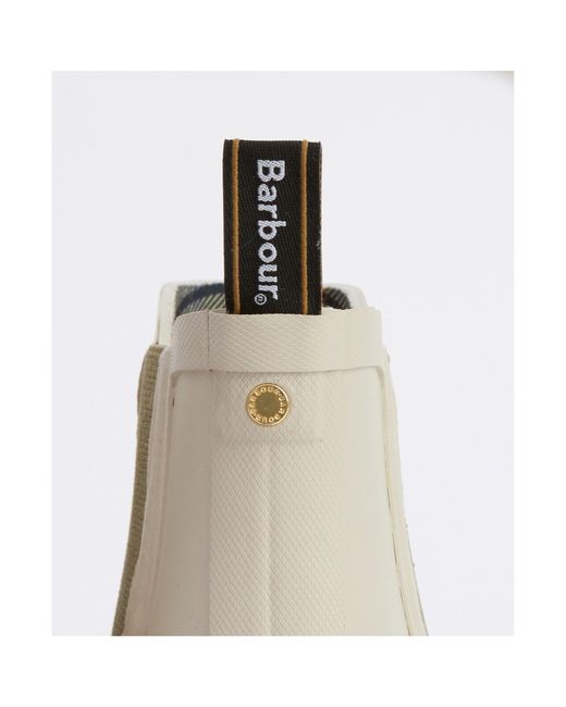 Barbour White Waterproof Ankle Boots