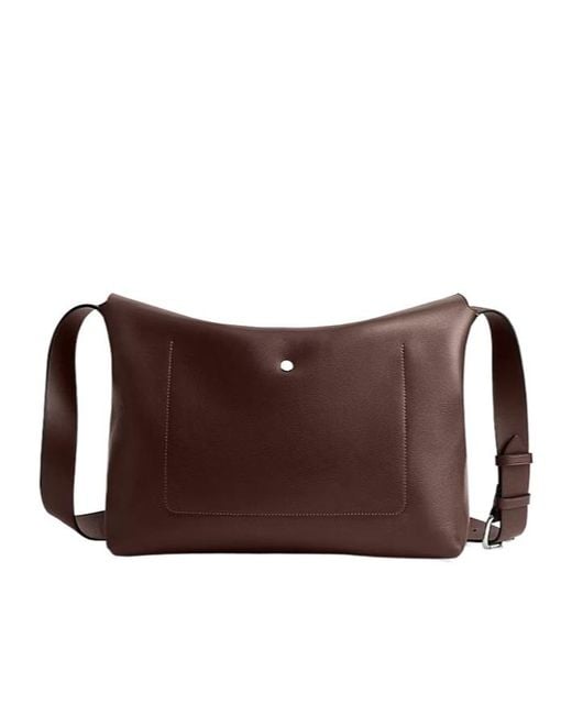COACH Brown Ludlow Leather Messenger Bag for men