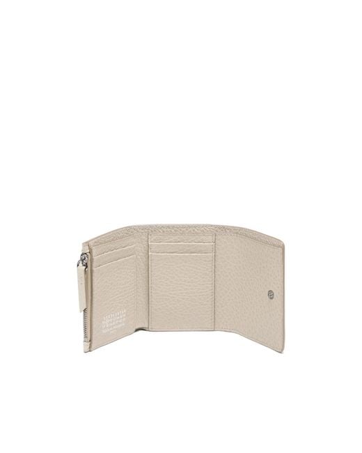 Maison Margiela Natural Four-Stitch Tri-Fold Wallet for men