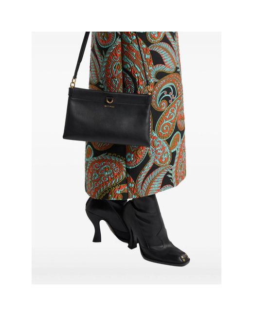 Etro Black Logo Shoulder Bag