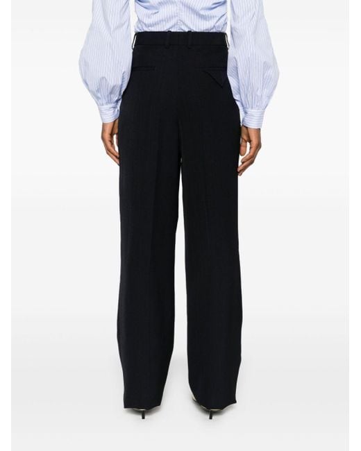 Bottega Veneta Black Straight Casual Pants