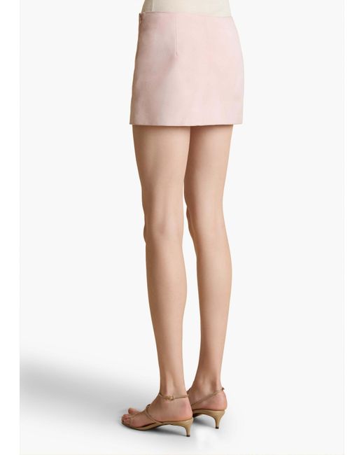 Khaite Pink Jett Mini Skirt