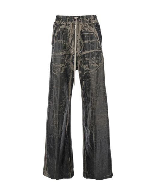 Rick Owens Gray Geth Belas Distressed Trousers for men