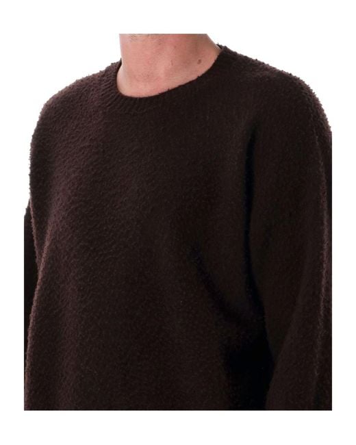 Roberto Collina Black Casentino Textured Sweater for men