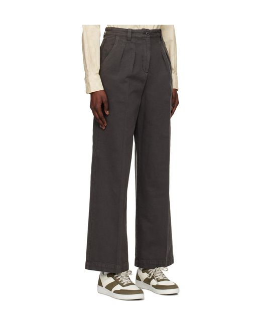 A.P.C. Black Tressie Pleated Detail Casual Pants