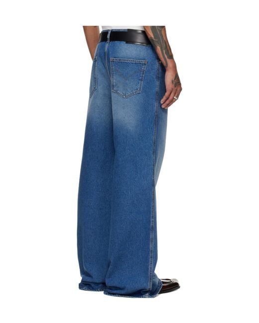 Lu'u Dan Blue Belt Loop Jeans for men
