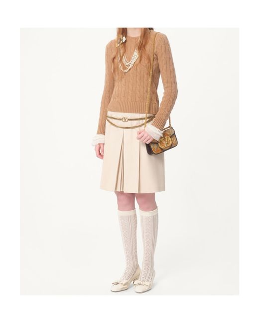 Valentino Natural Crewneck Long-Sleeved Jumper