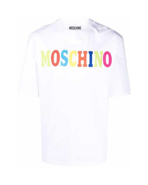 Moschino White Logo Short-Sleeved T-Shirt for men