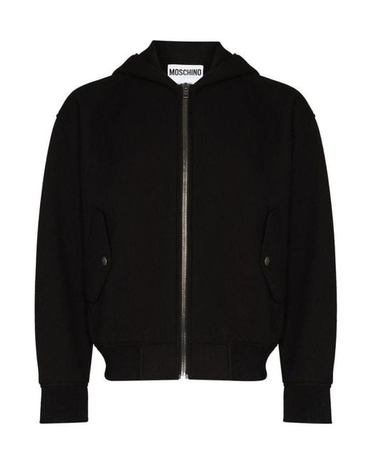 Moschino Black Logo Design Casual Jacket for men